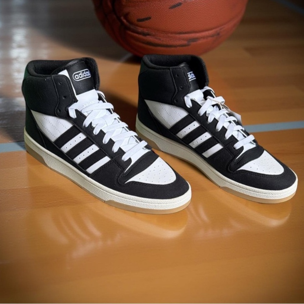 Adidas Break Start Mid Men's 9 Women's 10 Black White Gum Basketball BNIB
